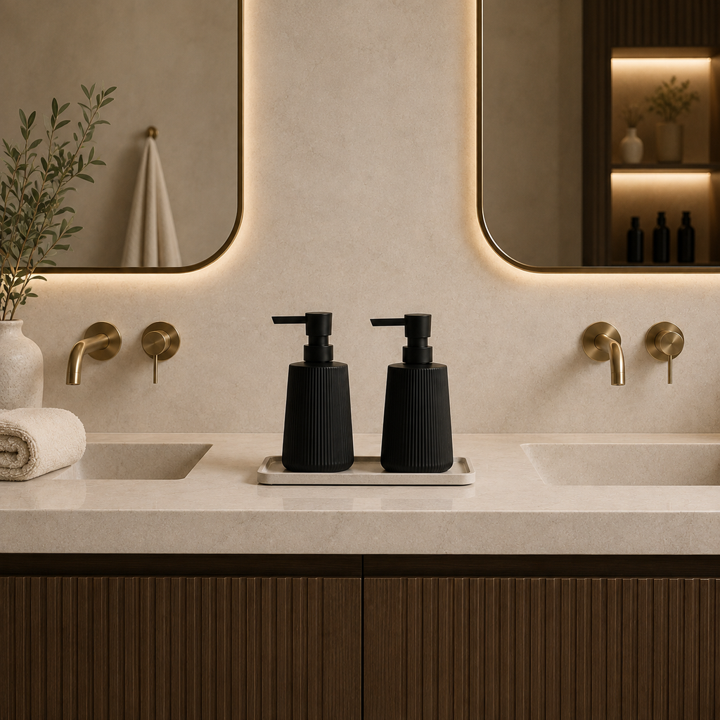 The Ribbed Glass Dispenser Duo