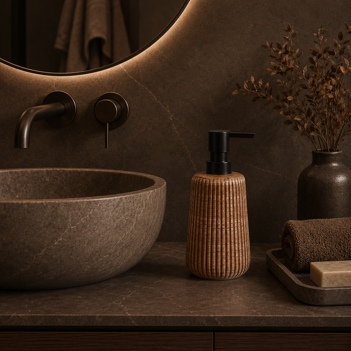 The Sorrento Ceramic Soap Dispenser