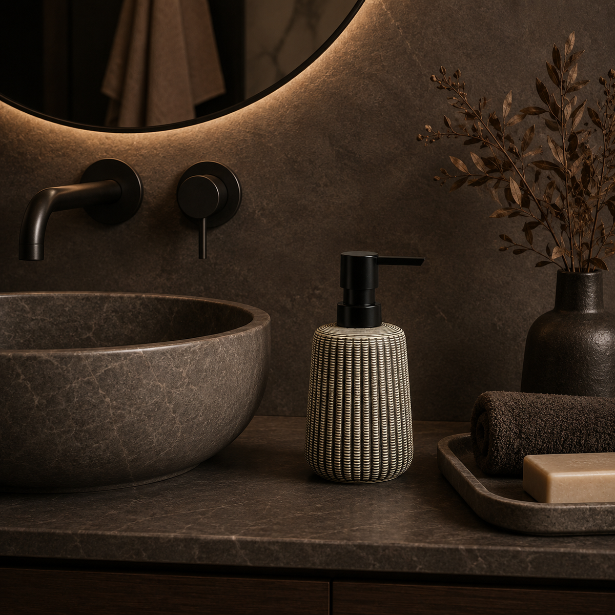 The Sorrento Ceramic Soap Dispenser