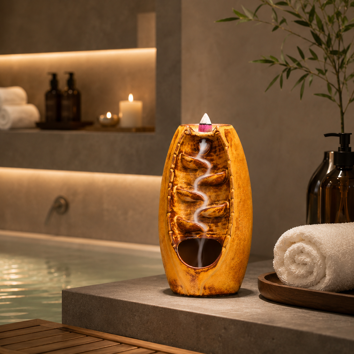 Cascade Ceramic Incense Burner