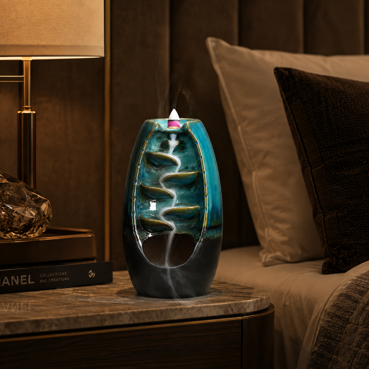 Cascade Ceramic Incense Burner
