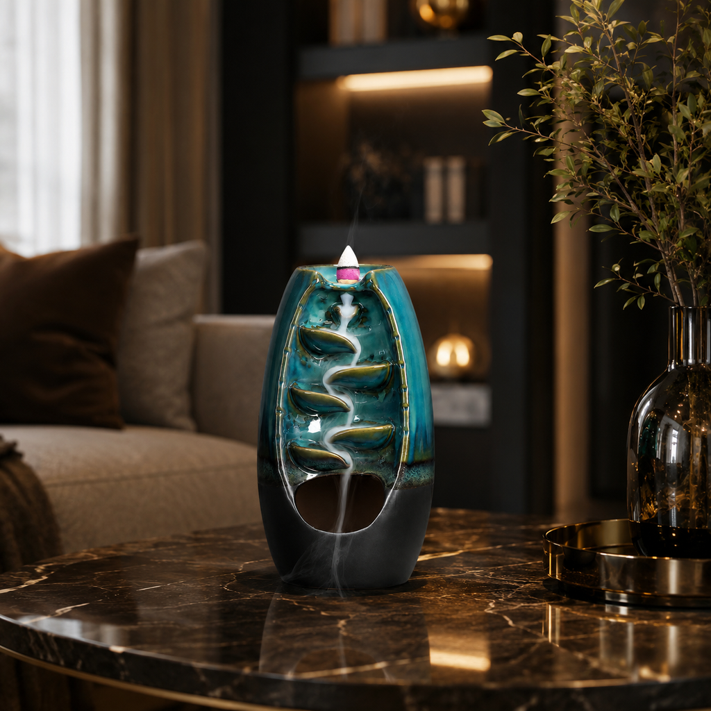 Cascade Ceramic Incense Burner